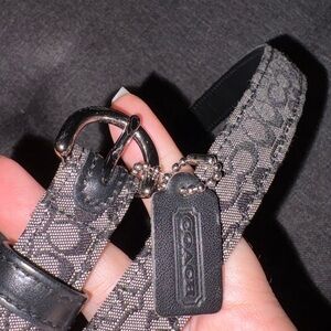 Coach Black and Gray Signature Jacquard Belt medium made in Italy